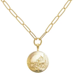 Tobacco Leaf Paperclip Necklace