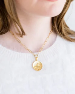 Tobacco Leaf Paperclip Necklace