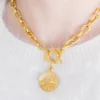 Tobacco Leaf Toggle Necklace