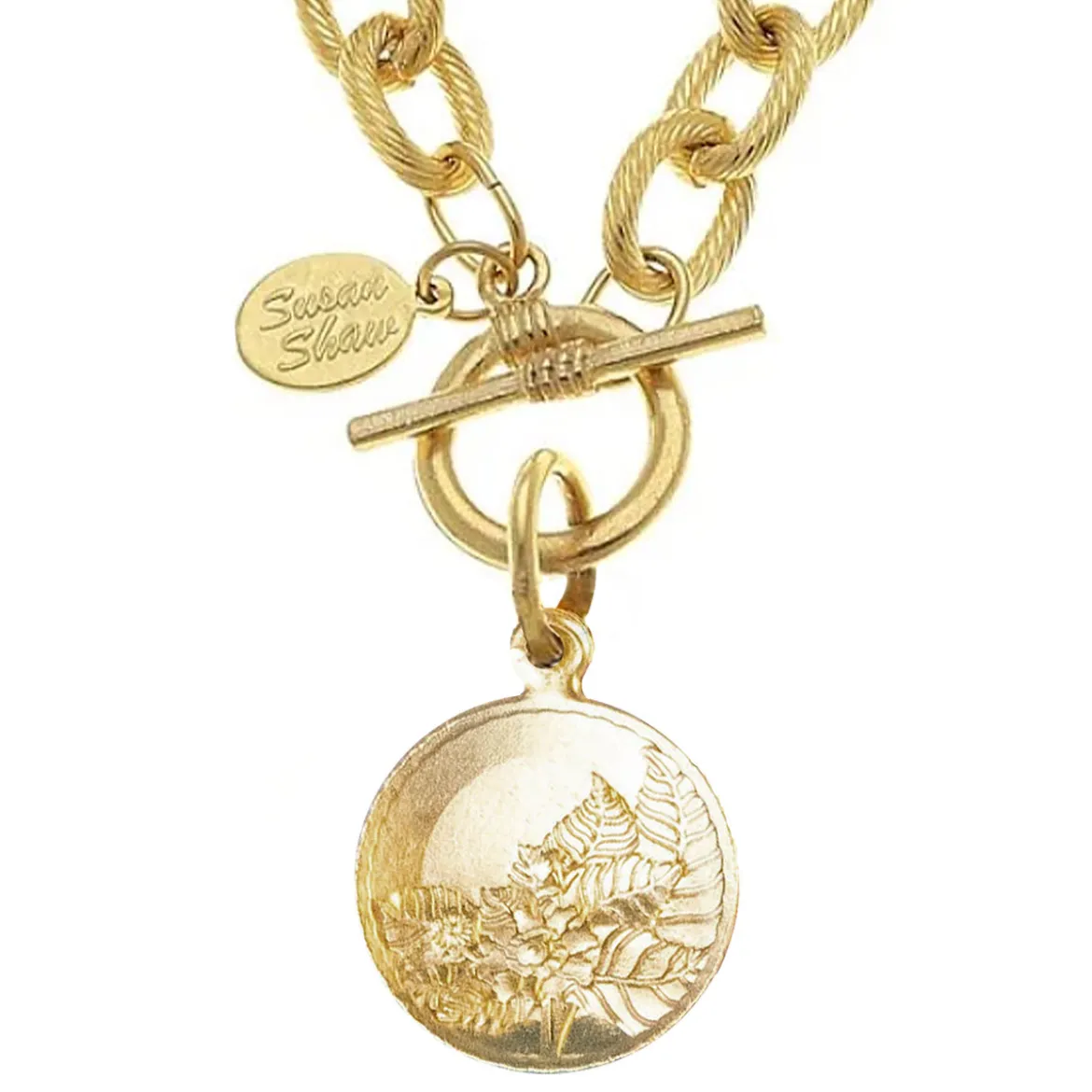Tobacco Leaf Toggle Necklace