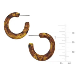 Tortoise Flat Hoops