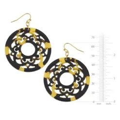 Tortoise Medallion Earrings