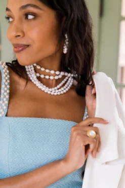 Triple Strand Pearl Necklace