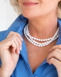 Triple Strand Pearl Necklace
