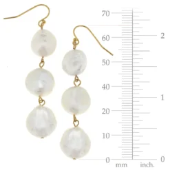 Triple Tier Pearl Drop Earrings
