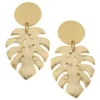Tropical Palm Leaf Earrings