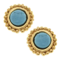 Turquoise Dotted Studs