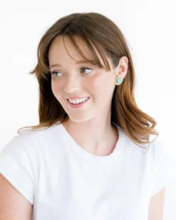 Turquoise Dotted Studs