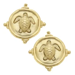 Turtle Intaglio Studs