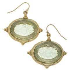 Venetian Glass Bee Earrings