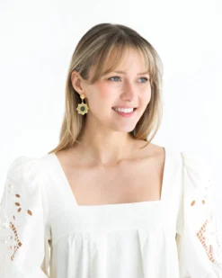 Venetian Glass Coin Earrings