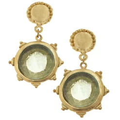 Venetian Glass Coin Earrings