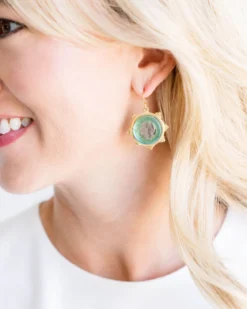 Venetian Glass Coin Earrings