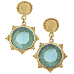 Venetian Glass Coin Earrings