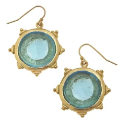 Venetian Glass Coin Earrings