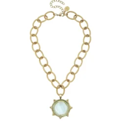 Venetian Glass Coin Necklace
