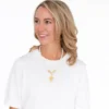 Vintage Gold Cross Pearl Necklace