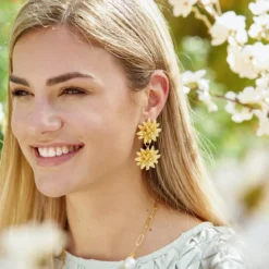 Water Lily Tier Earrings